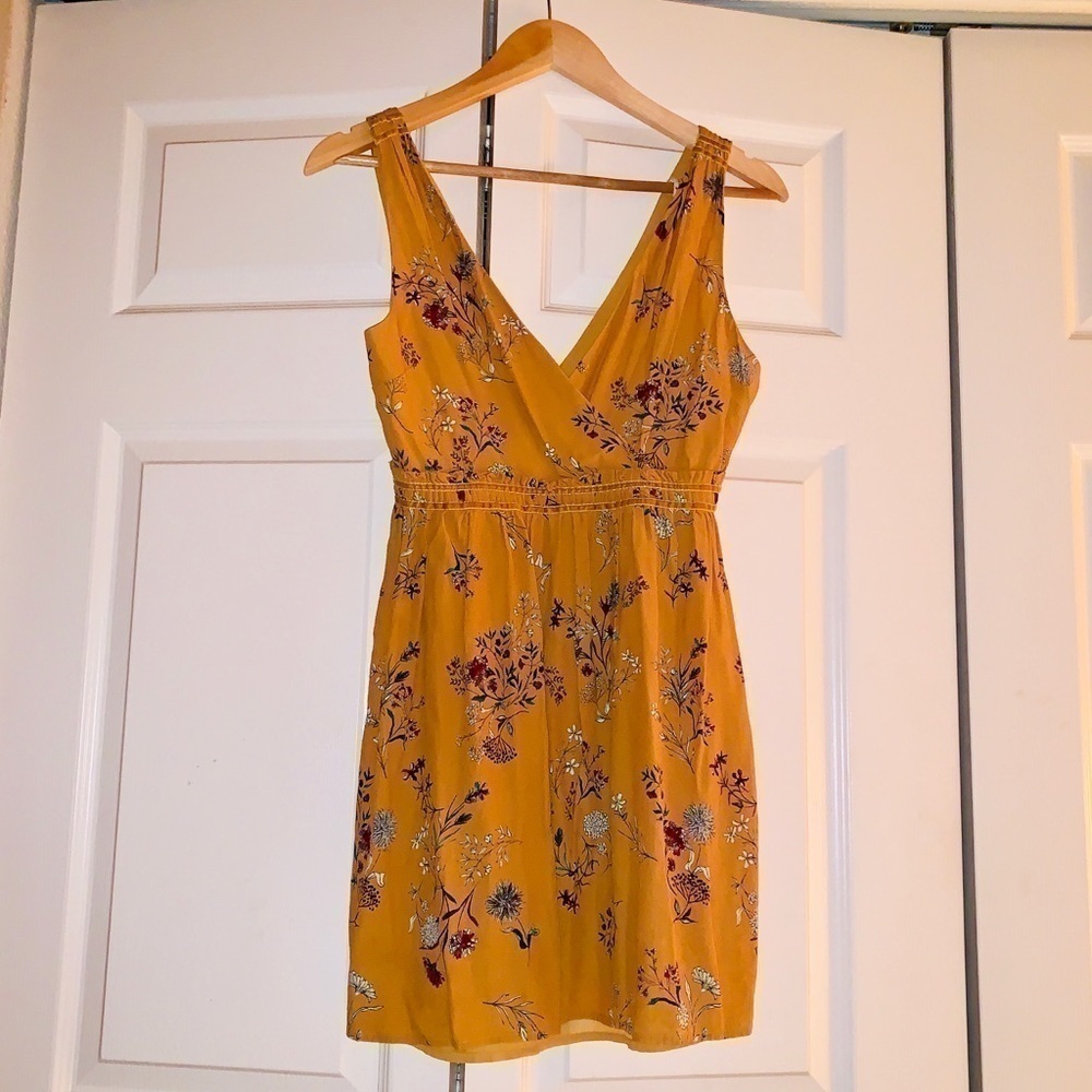Bohemian tunic or mustard mini dress
